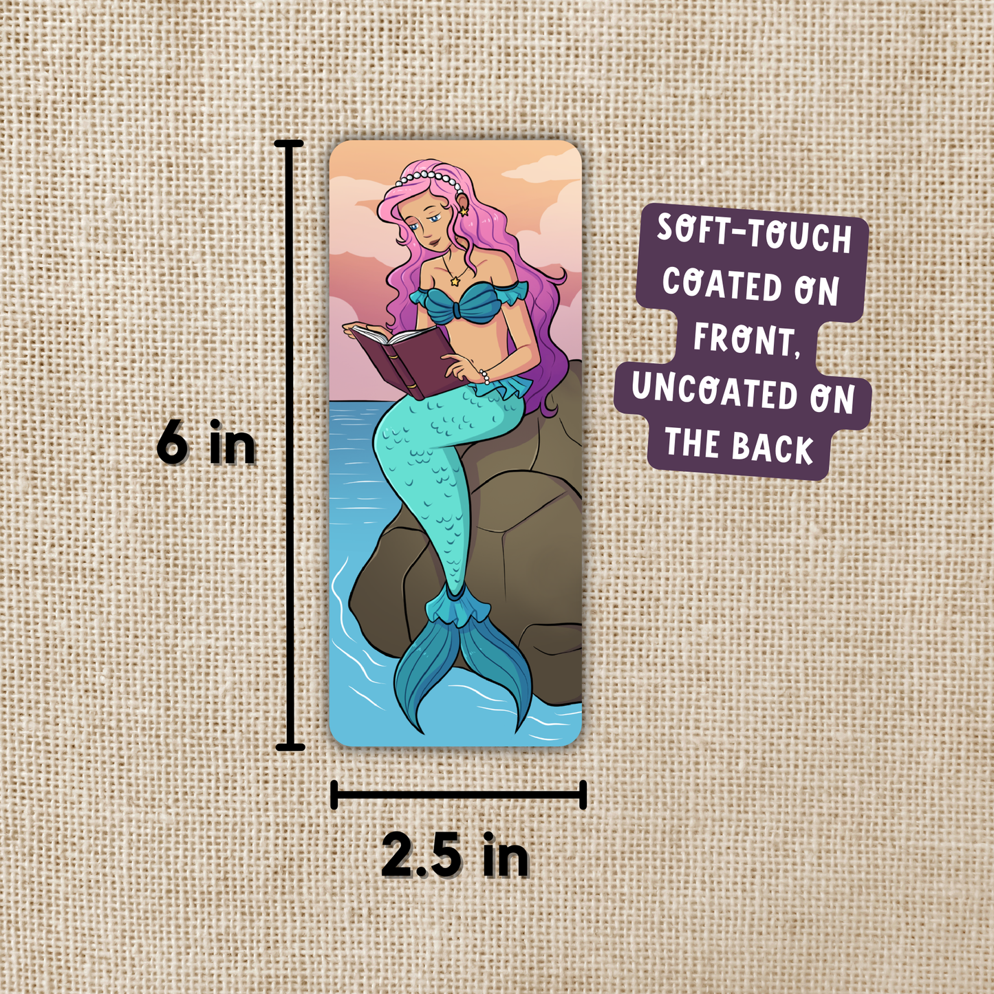 Reading Mermaid Book Tracker Bookmark