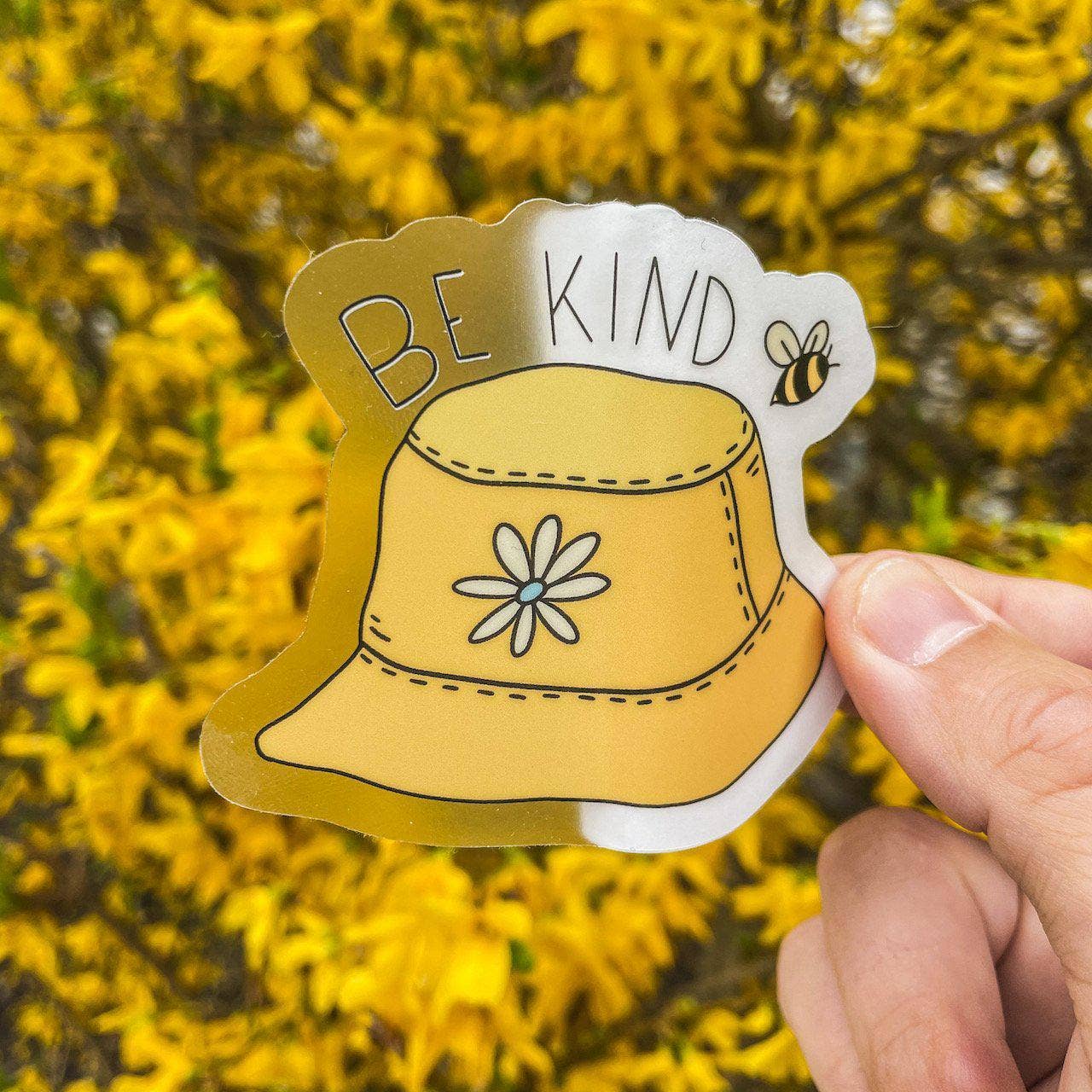 Be Kind Bucket Hat - Clear Sticker