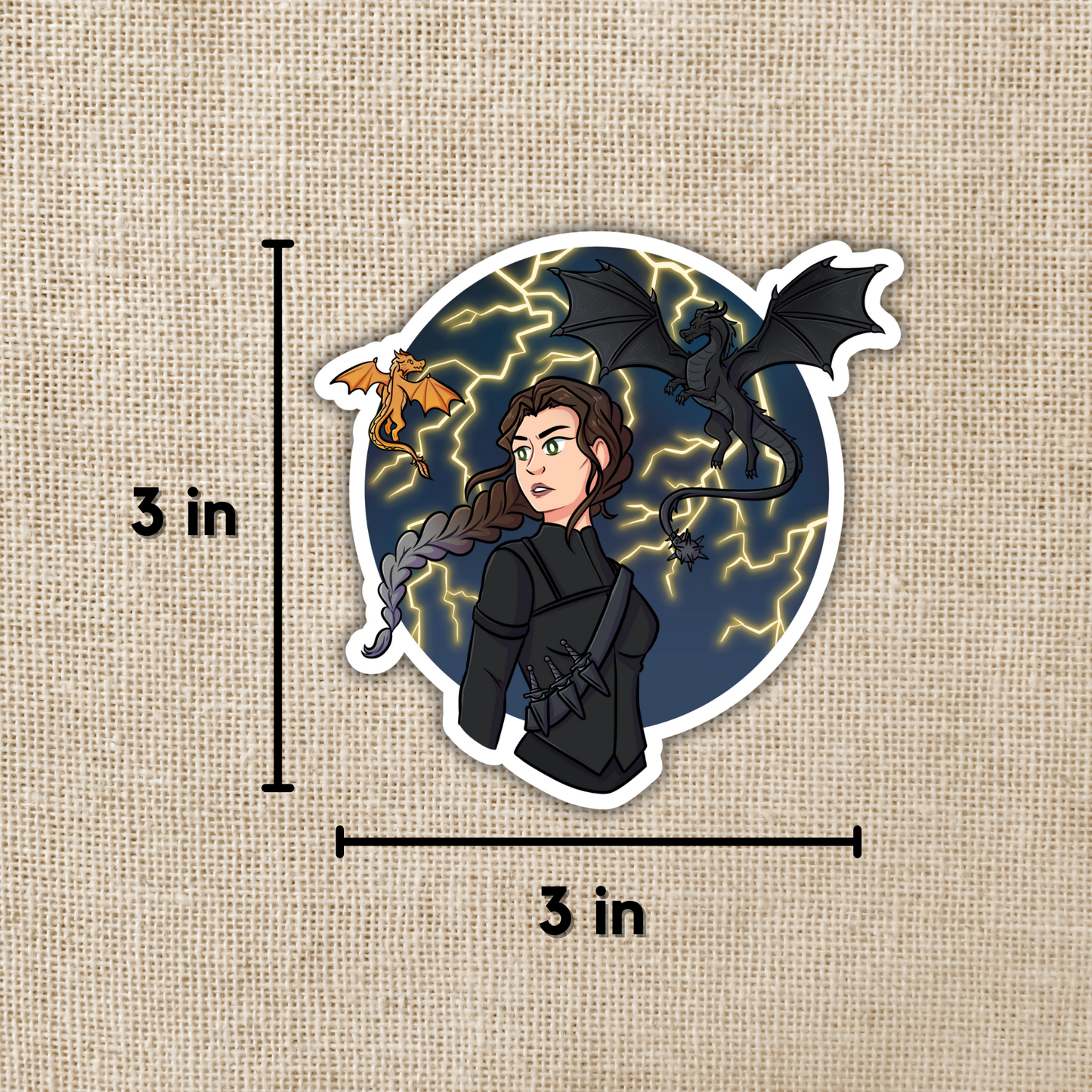 Violet with Tairn & Andarna Sticker | Fourth Wing