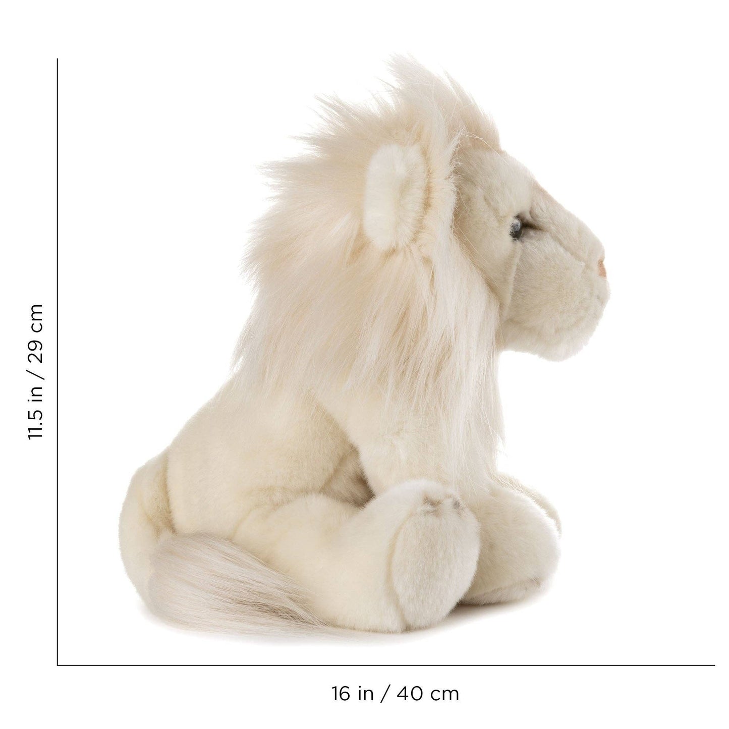 12" Stuffed White Lion