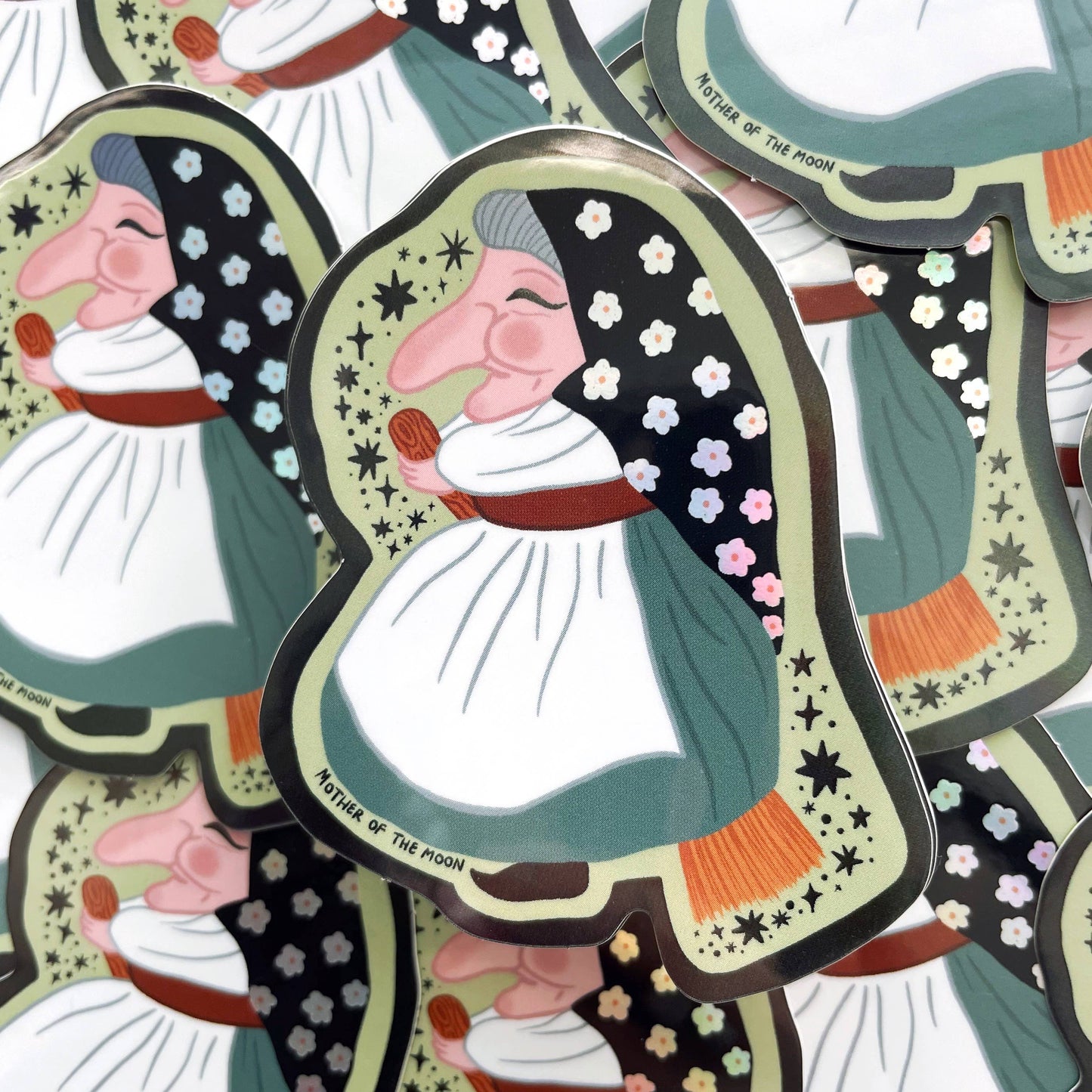 Kitchen Witch Holographic Sticker