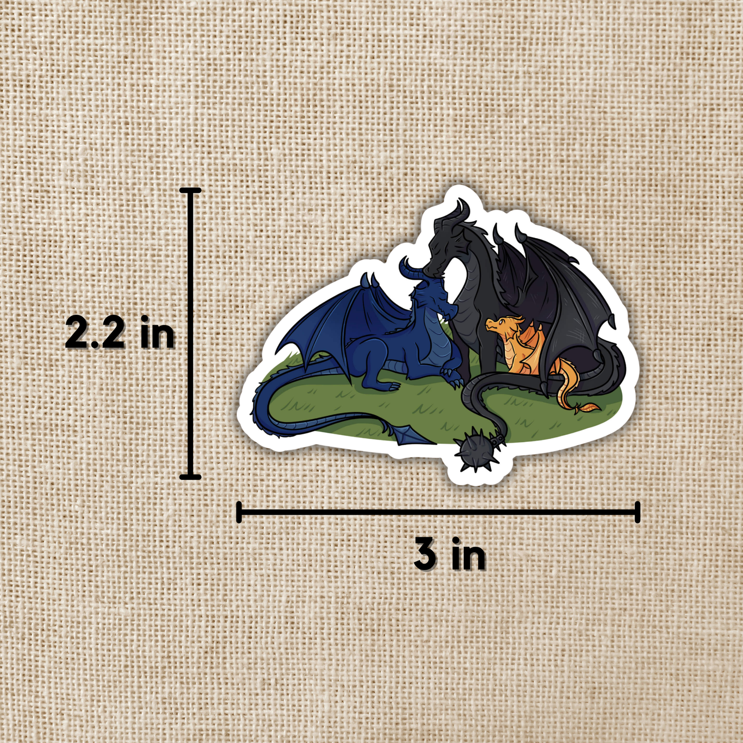 Tairn, Sgaeyl and Andarna Sticker | Fourth Wing