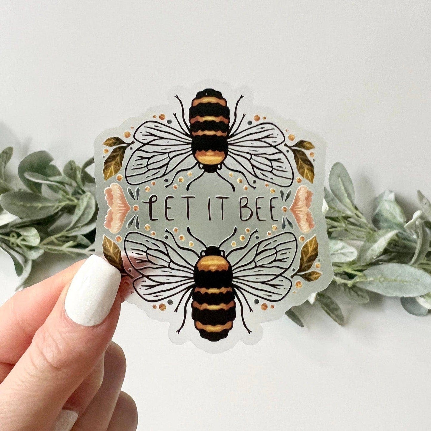 "Let it bee" clear sticker