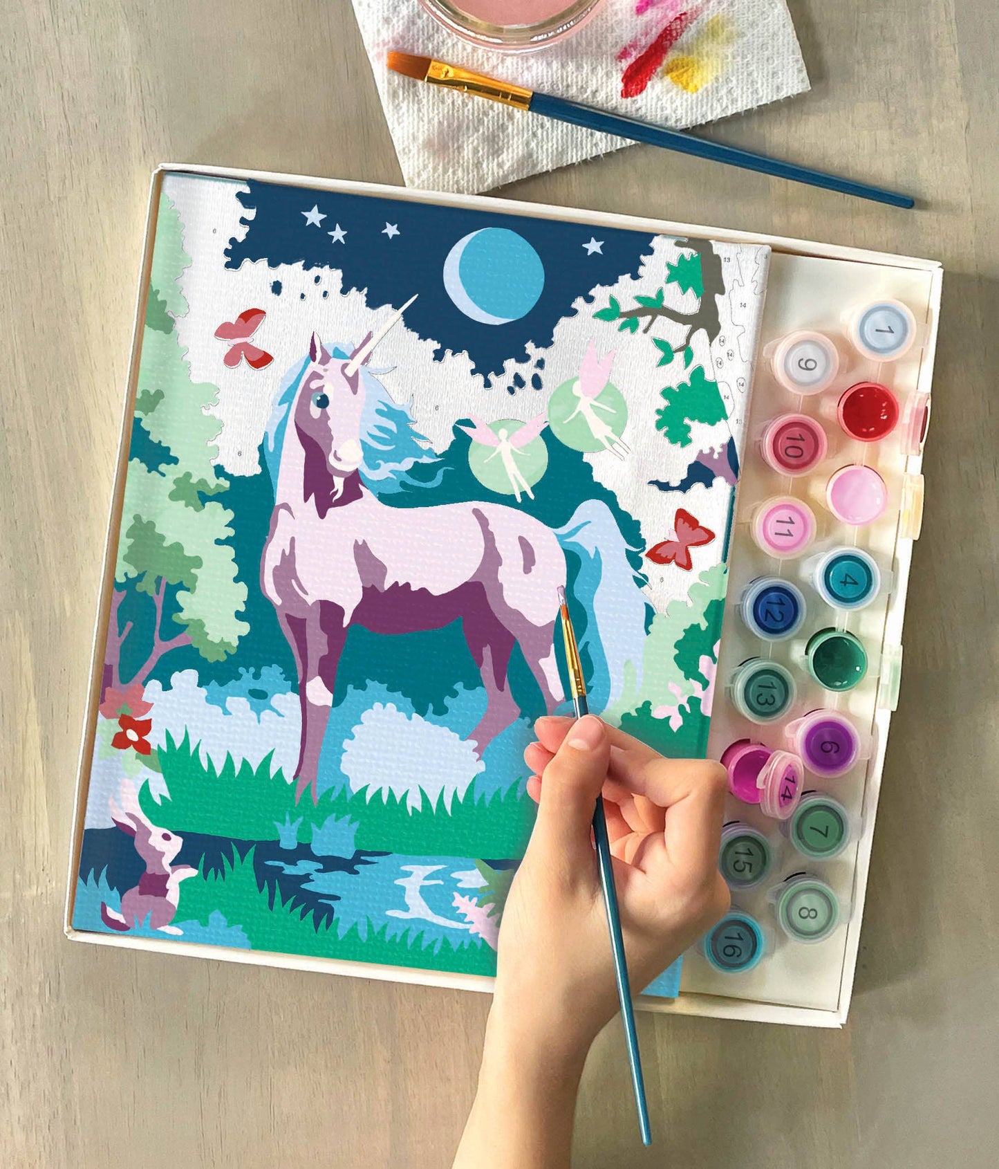 iHeartArt Paint By Numbers Moonlit Unicorn