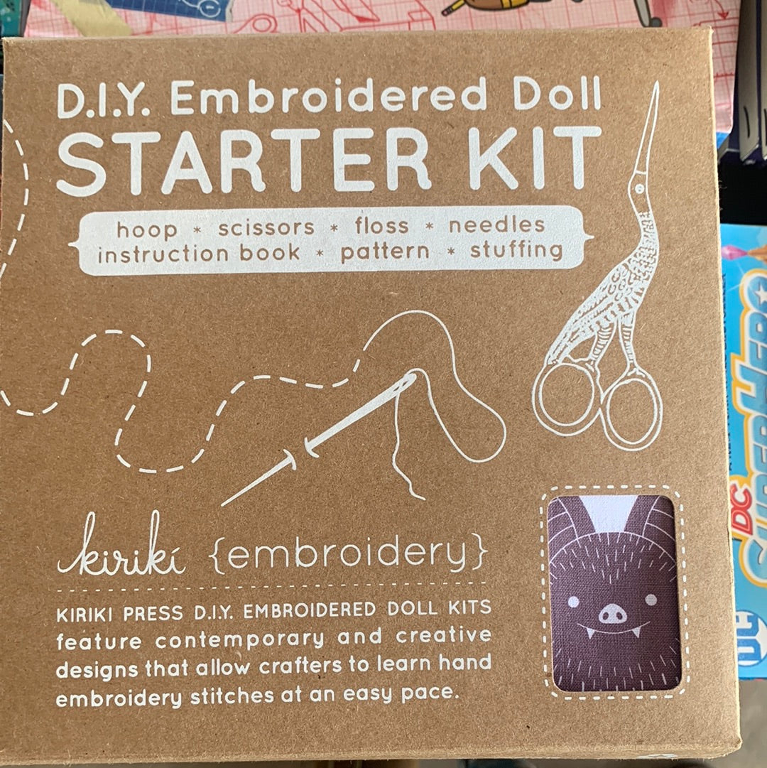 DIY embroidered doll starter kit
