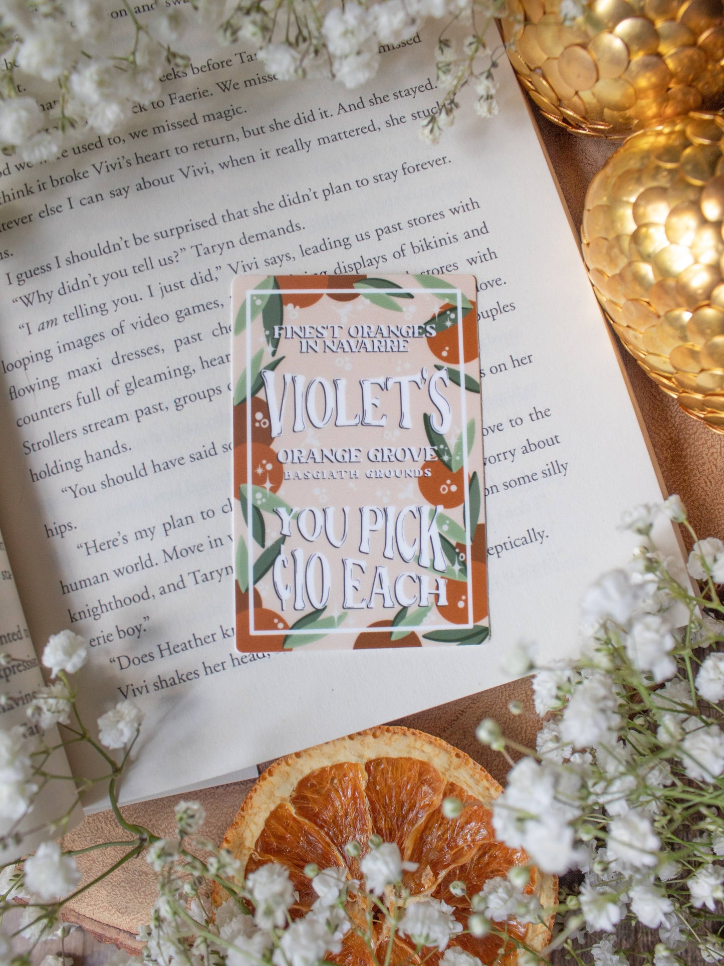 Fourth Wing | Violet's Orange Grove Sticker