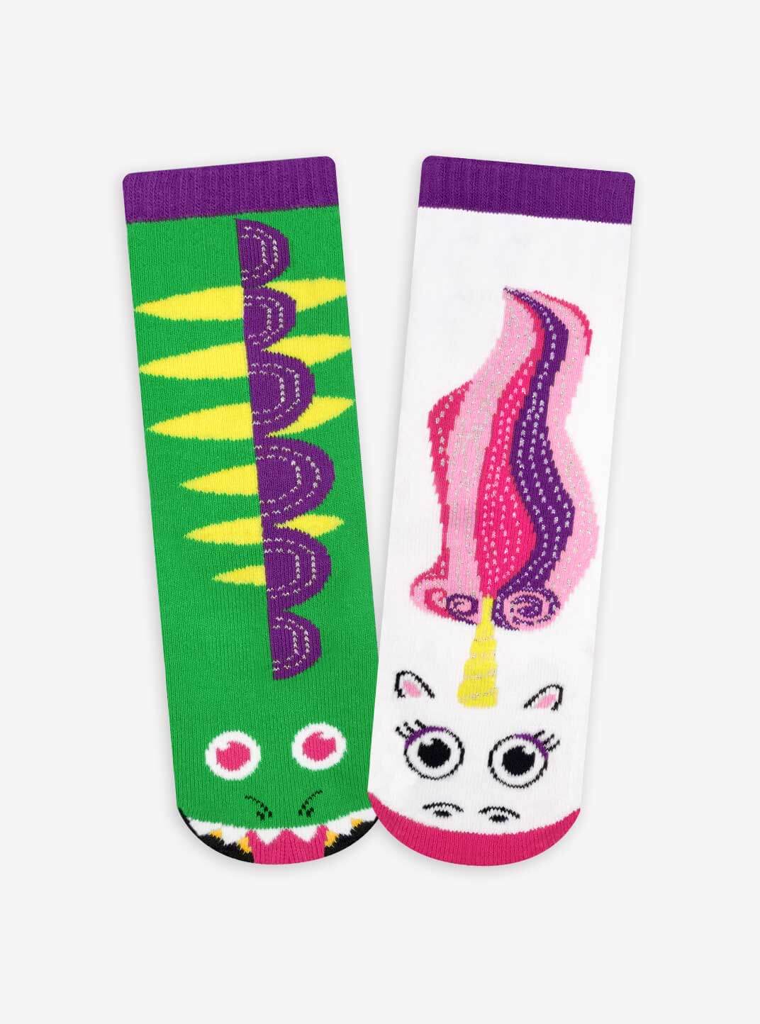 Dragon & Unicorn | Kids Socks | Mismatched Crazy Fun Socks