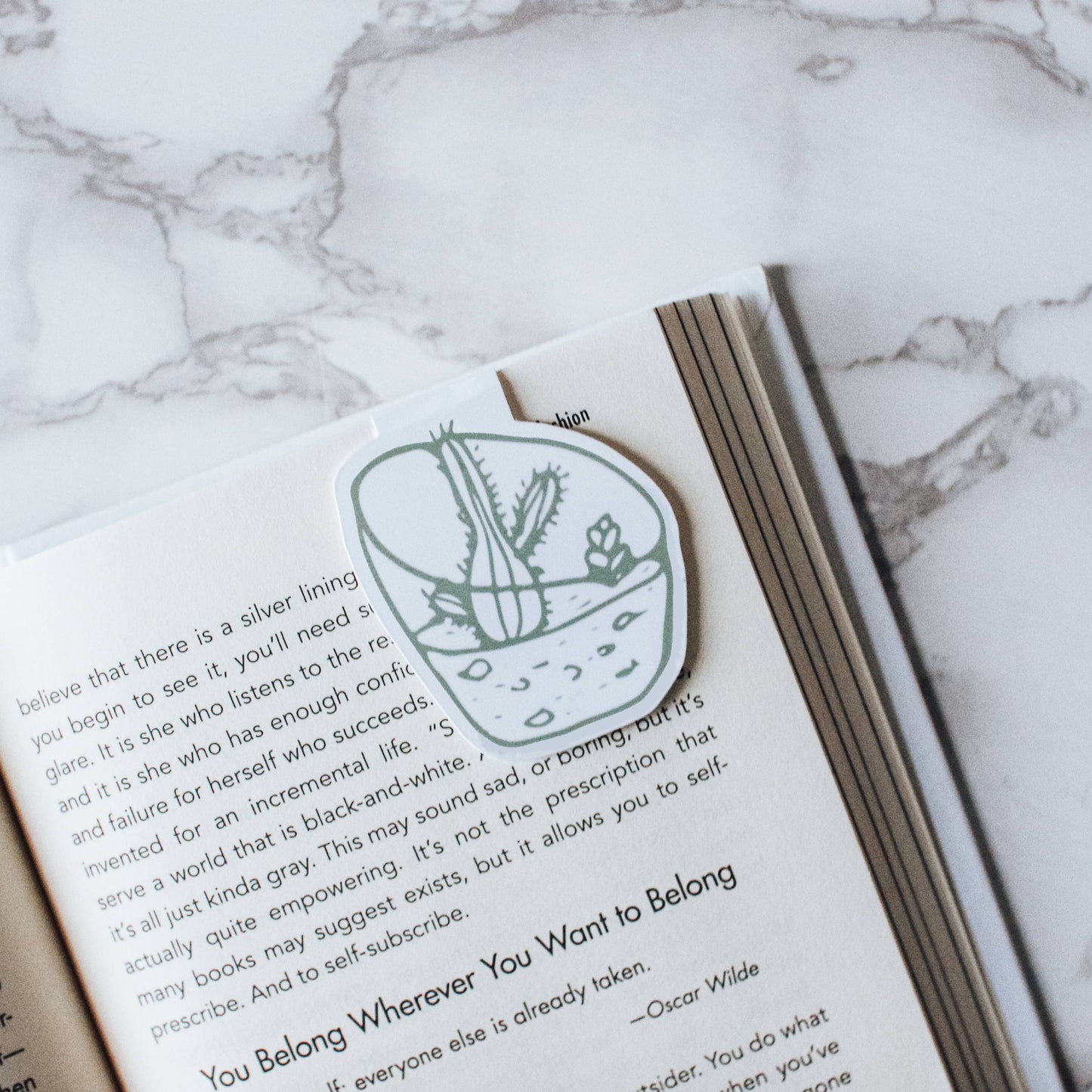 Succulent Terrarium Magnetic Bookmark