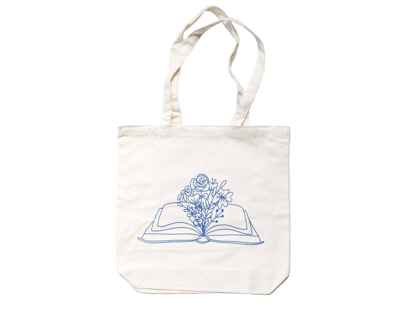 Floral Book Tote Bag | Cute Market Tote