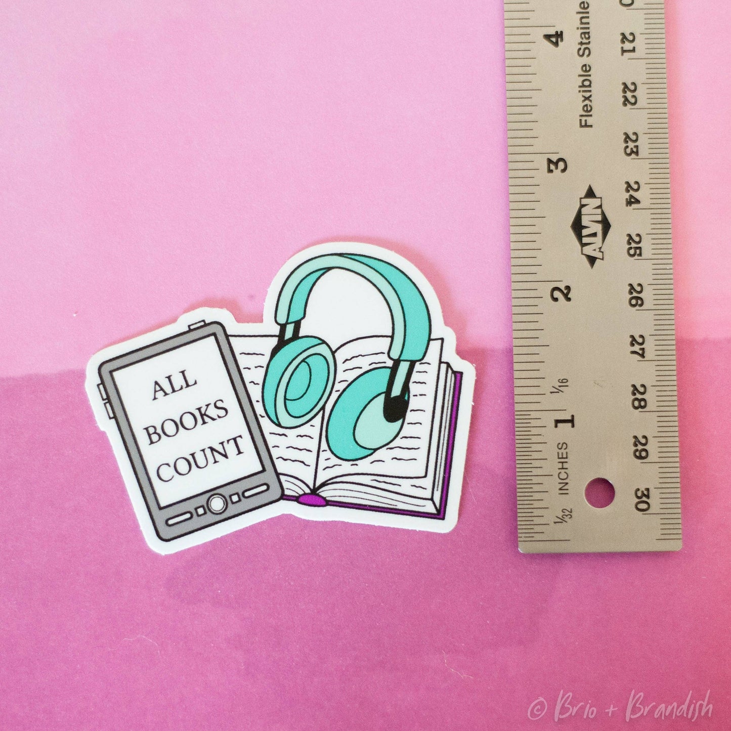 All Books Count Waterproof Vinyl Sticker