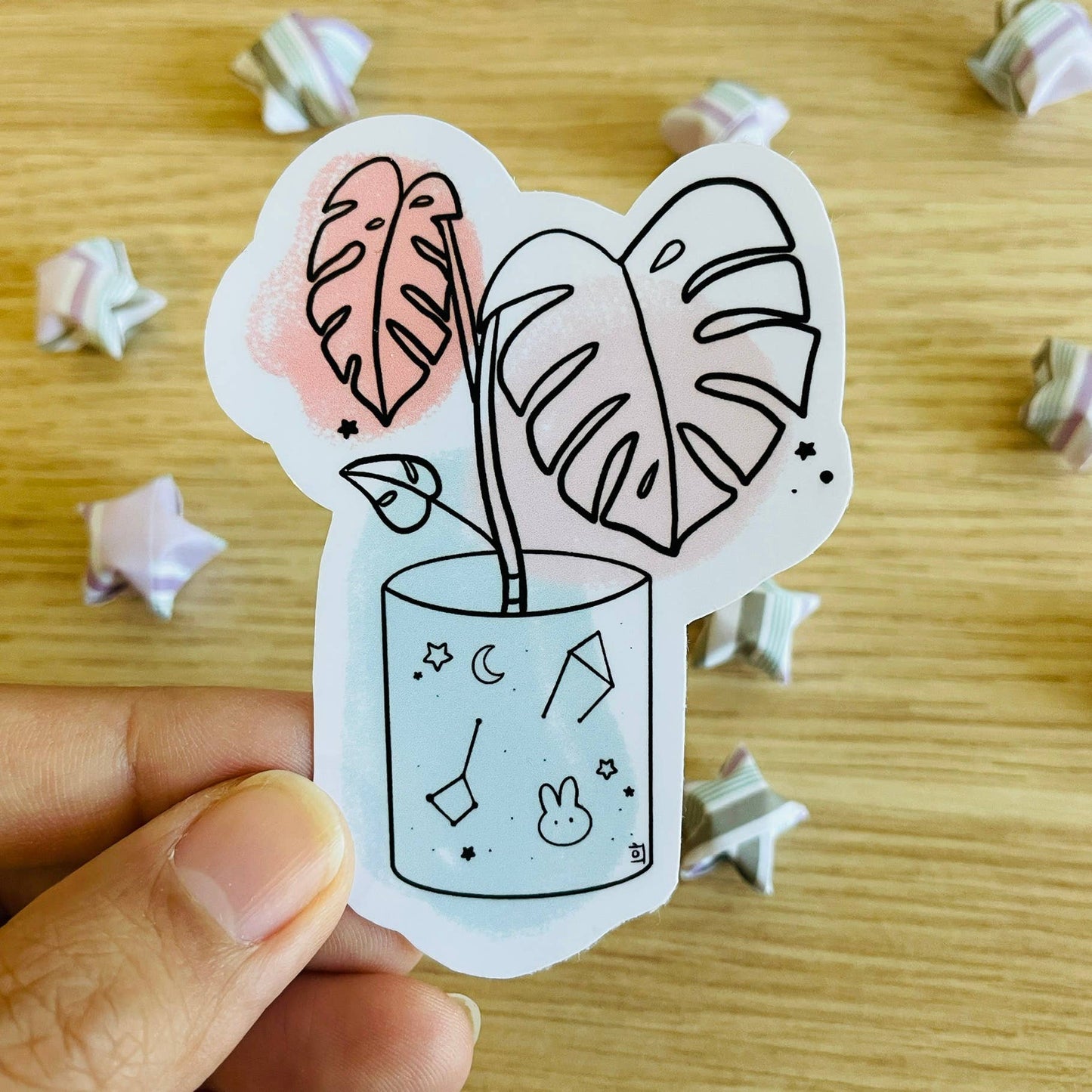 Celestial Monstera Sticker