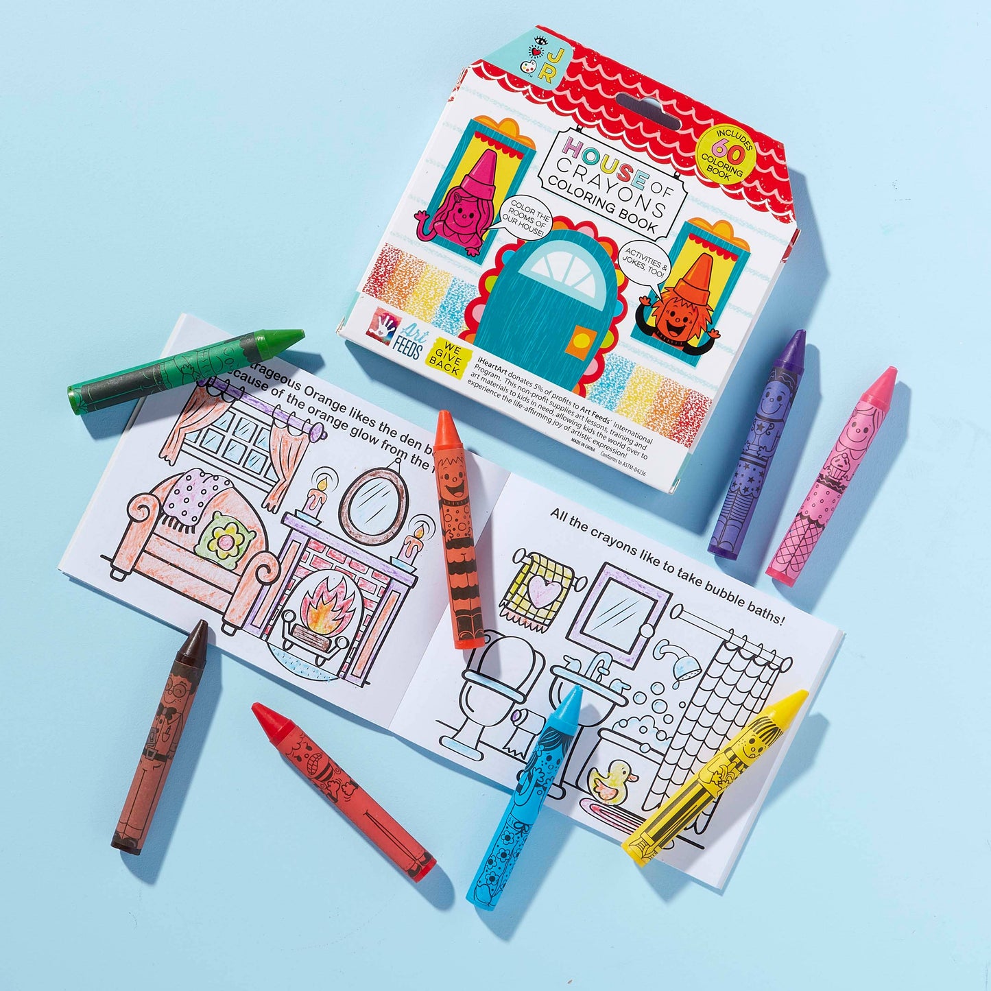 iHeartArt Jr House of Crayons with coloring book