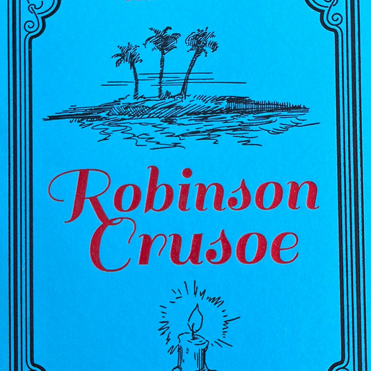 Robinson Crusoe Daniel Defoe Classic Novel, (Deserted Island Shipwreck Tale, Required Literature), Ribbon Page Marker, Perfect for Gifting