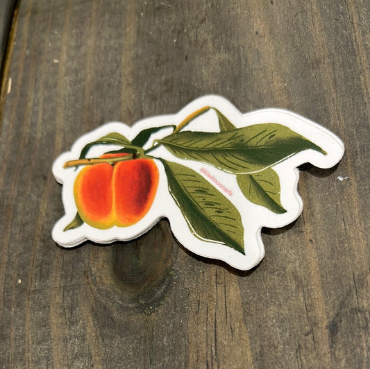 Peach vinyl sticker