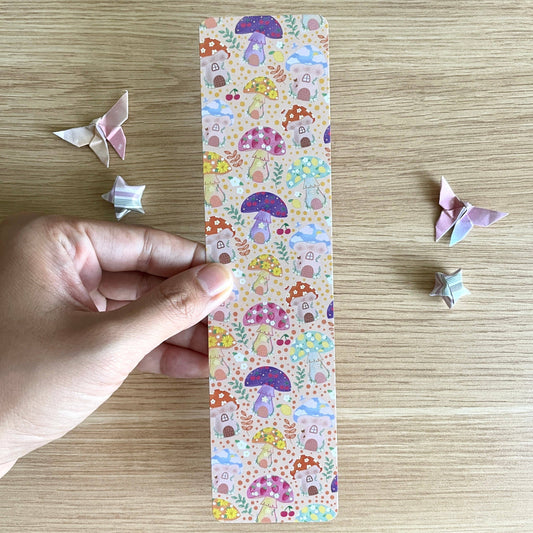 Mushroom Gnome House Bookmark