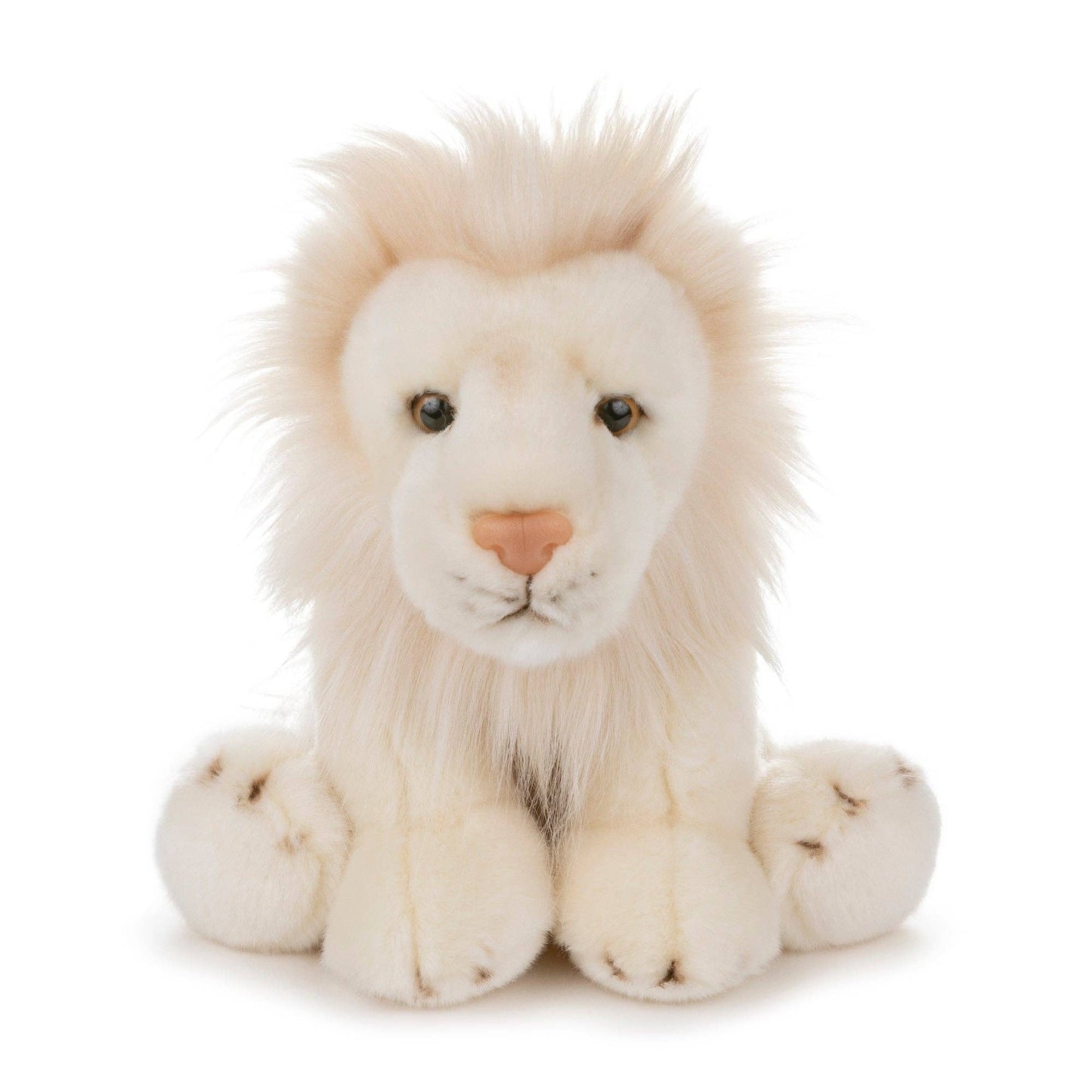 12" Stuffed White Lion