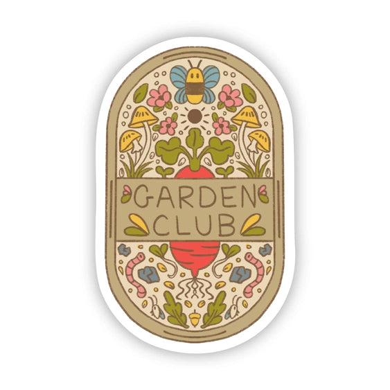 "Garden Club" Plaque Sticker