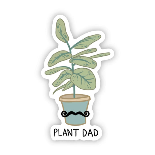 "Plant Dad" Mustache Sticker