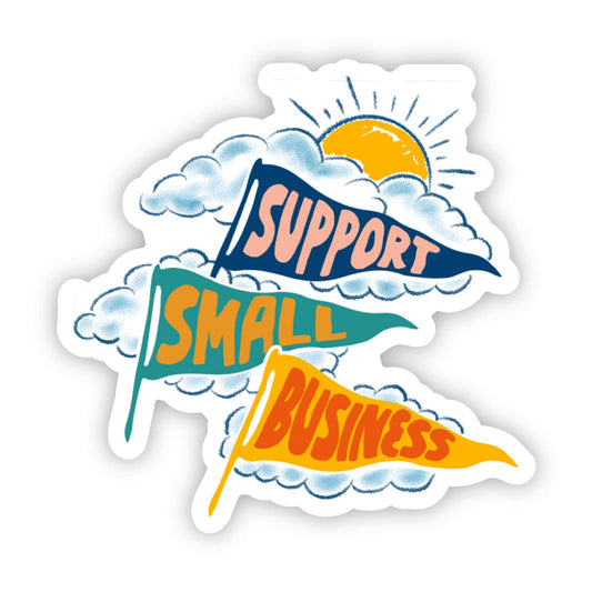 "Support Small Business" Flag Sticker