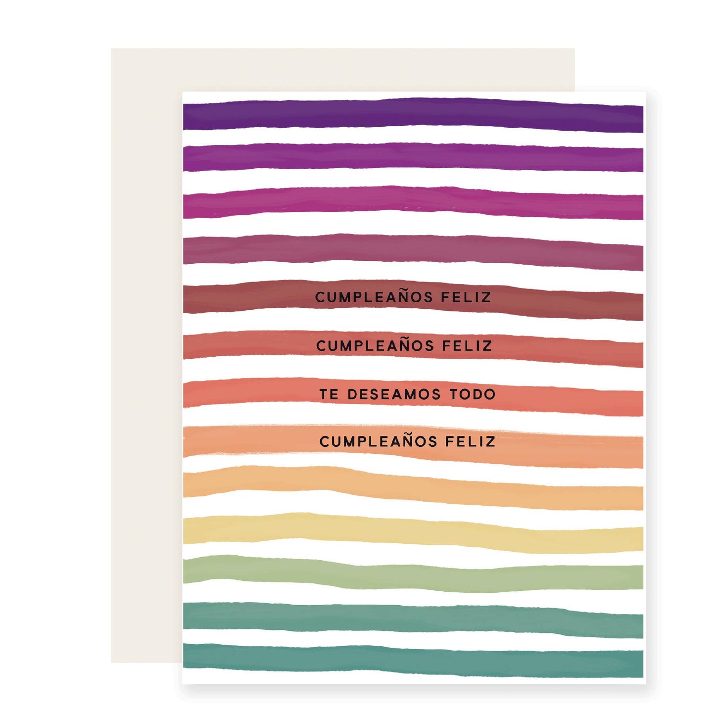 Cumpleaños Stripes - Spanish Card