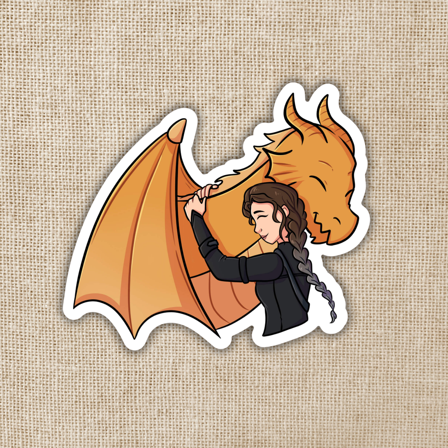 Violet Hugging Andarna Sticker | Fourth Wing