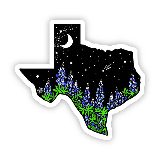 Texas Night Sticker
