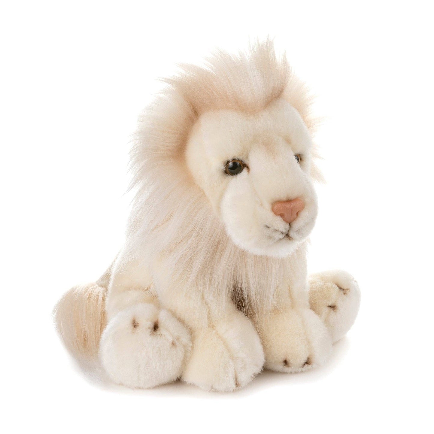 12" Stuffed White Lion