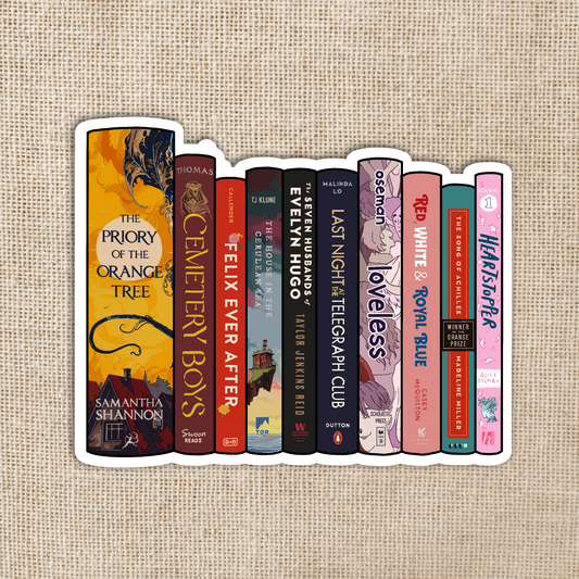 LGBTQ+ Bestseller Book Stack 3-inch Sticker