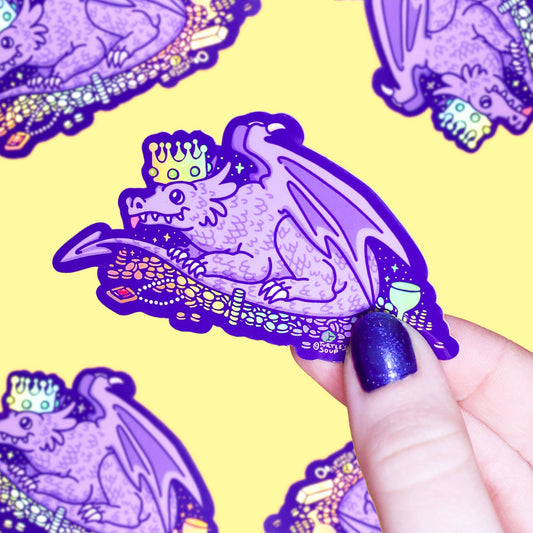Dragon Treasure Hoard Vinyl Sticker (Holographic)