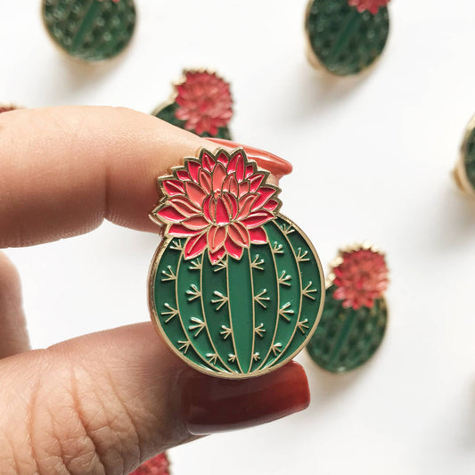 Julia Blooming Cactus Lapel Pin