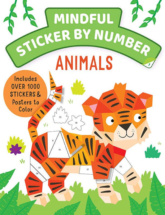 Mindful Sticker By Number: Animals