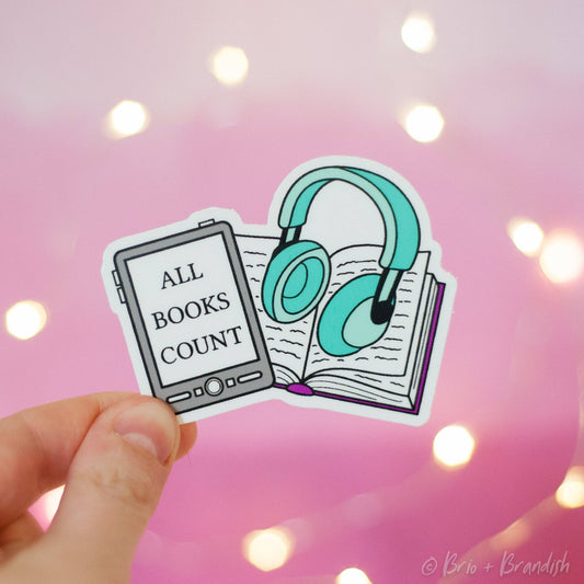 All Books Count Waterproof Vinyl Sticker