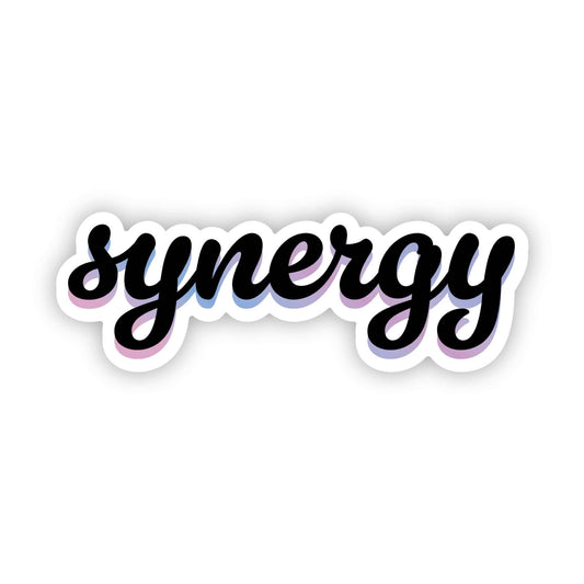 "Synergy" office slang sticker