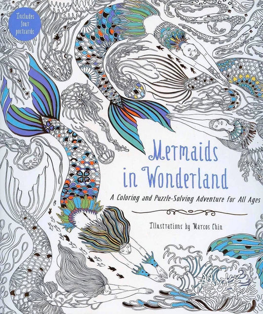 Mermaids in Wonderland Coloring Book