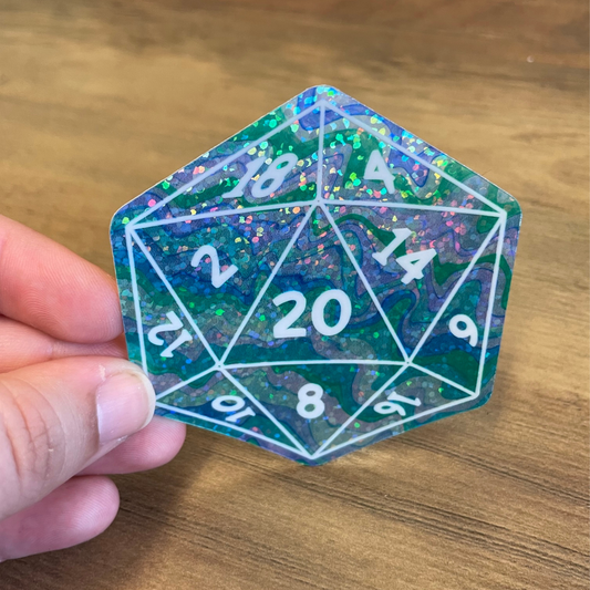 Holographic D-20, 3-inch Sticker